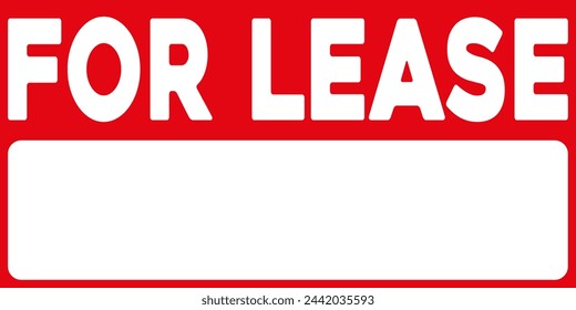 For lease advertisement sticker or sign