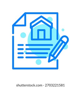 Lease Agreement Icon In Shape Vector Illustration
