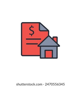 lease agreement icon. vector.Editable stroke.linear style sign for use web design,logo.Symbol illustration.