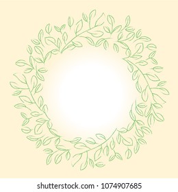 Lease constituted of leaves, decorative ruling, ornament, natural image,vector data