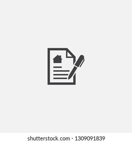 Lease contract base icon. Simple sign illustration. Lease contract symbol design. Can be used for web, print and mobile