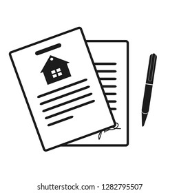 Lease Contract Icon. Professional, pixel perfect icons optimized for both large and small resolutions. EPS 10 format.
