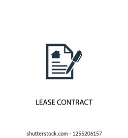 Lease contract icon. Simple element illustration. Lease contract concept symbol design. Can be used for web and mobile.