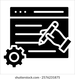 Lease Contract Management Icon Element For Design