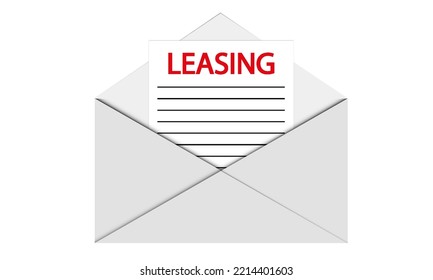 Lease envelope, vector art illustration.