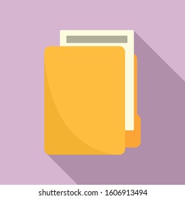 Lease folder icon. Flat illustration of lease folder vector icon for web design