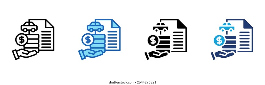 Icono de opción de arrendamiento Ilustración vectorial de estilo múltiple