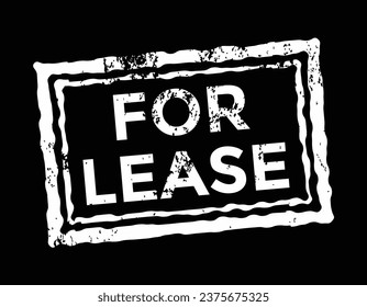 for lease, real estate, grunge red rubber stamp, vector illustration 
