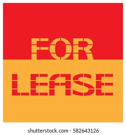 For lease sign.
Poster for commercial purposes, use individuals and professionals for real estate transactions.