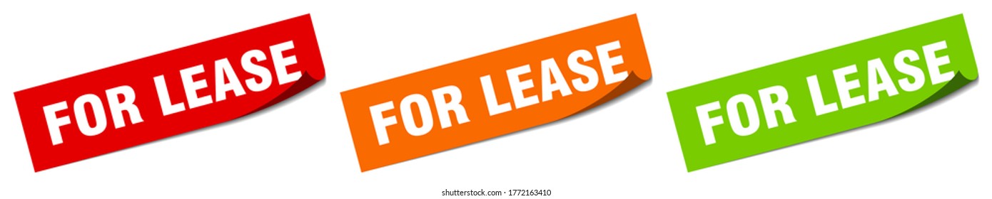 for lease sticker. for lease square isolated sign. for lease label