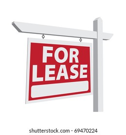 For Lease Vector Real Estate Sign Ready For Your Own Message.