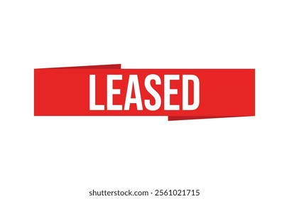 Leased banner design. Leased icon. Flat style vector illustration.