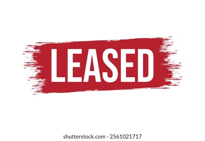 Leased banner design. Leased icon. Flat style vector illustration.