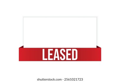 Leased banner design. Leased icon. Flat style vector illustration.