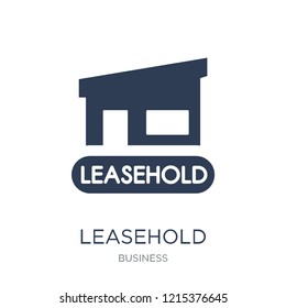 Leasehold icon. Trendy flat vector Leasehold icon on white background from Business collection, vector illustration can be use for web and mobile, eps10