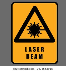 Leaser beam Sign board vector illustration 