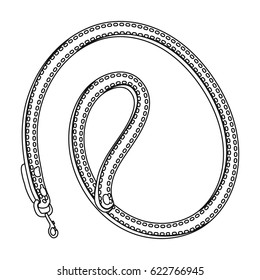 Leash for animals.Pet shop single icon in black style vector symbol stock illustration web.