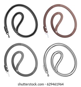Leash for animals.Pet shop single icon in cartoon style vector symbol stock illustration web.