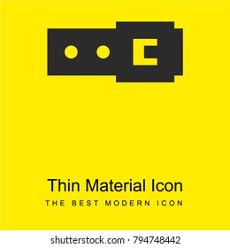 Leash bright yellow material minimal icon or logo design