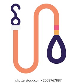 Leash gatos ícone do equipamento ilustração