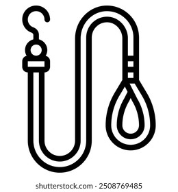 Leash gatos ícone do equipamento ilustração