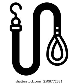 Leash gatos ícone do equipamento ilustração