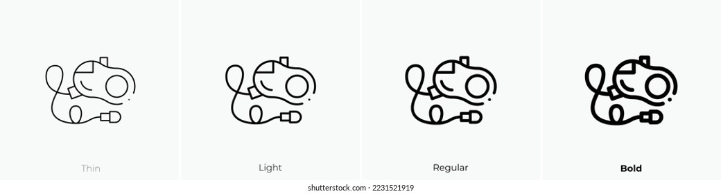 leash dog icon. Thin, Light Regular And Bold style design isolated on white background