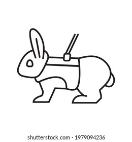 Leash for аerret, hamster, rabbit are the symbols shown. Leash for rat, guinea pig icon. 