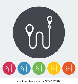 Leash icon. Flat vector related icon for web and mobile applications. It can be used as - logo, pictogram, icon, infographic element. Vector Illustration.