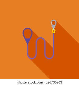 Leash icon. Flat vector related icon with long shadow for web and mobile applications. It can be used as - logo, pictogram, icon, infographic element. Vector Illustration.
