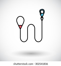 Leash icon. Line flat vector related icon for web and mobile applications. It can be used as - logo, pictogram, icon, infographic element. Vector Illustration. 