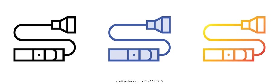 leash icon. Linear, Blue Fill and Gradient Style Design Isolated On White Background