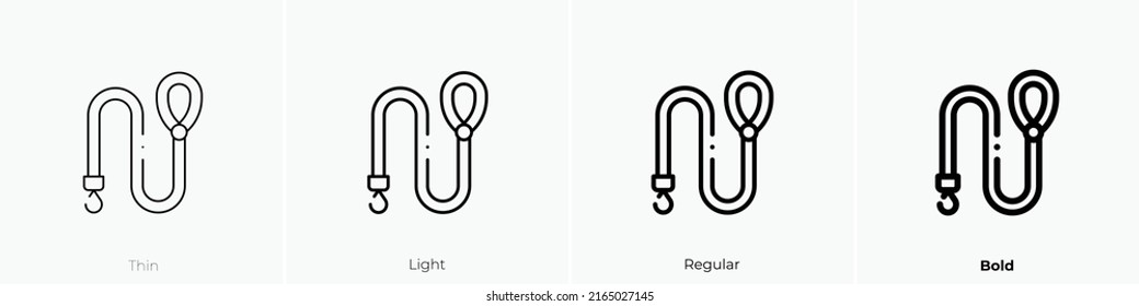 leash icon. Linear style sign isolated on white background. Vector illustration.