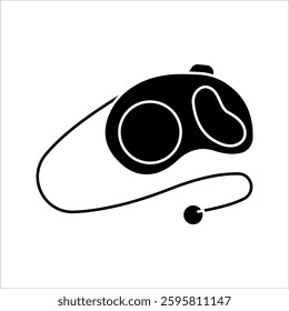 leash  Icon Symbol isolated white background. vector illustration. color editable.