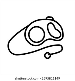 leash  Icon Symbol isolated white background. vector illustration. color editable.