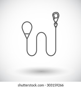 Leash icon. Thin line flat vector related icon for web and mobile applications. It can be used as - logo, pictogram, icon, infographic element. Vector Illustration. 
