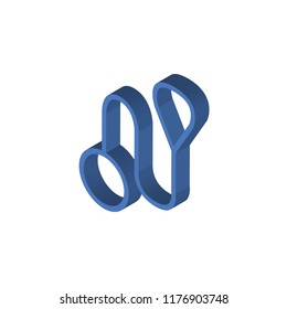 Leash isometric left top view 3D icon