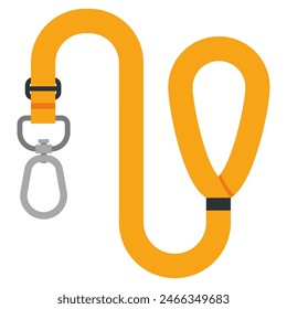 Leash for large dog vector cartoon illustration isolated on a white background.