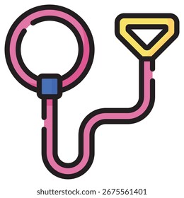 Leash Modern Vetor Icon - Modelo de Símbolo de Ilustração Mínima para Web Mobile App UI Design