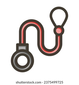 Leash Vector Thick Line Filled Colors Icon For Personal And Commercial Use.
