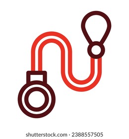 Leash Vector Thick Line Two Color Icons For Personal And Commercial Use.
