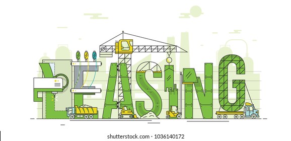 Leasing and banking vector  illustration