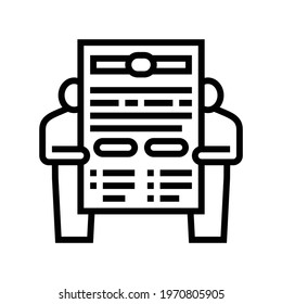 leasing contract law dictionary line icon vector. leasing contract law dictionary sign. isolated contour symbol black illustration