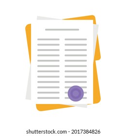 Icono de Leasing papers. Icono vectorial de papel de alquiler aislado en fondo blanco