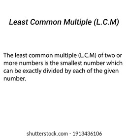 least common multiple (LCM) definition
