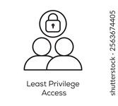 Least Privilege Access Icon – Controlled User Permissions and Restricted Access