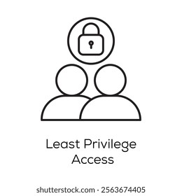 Least Privilege Access Icon – Controlled User Permissions and Restricted Access