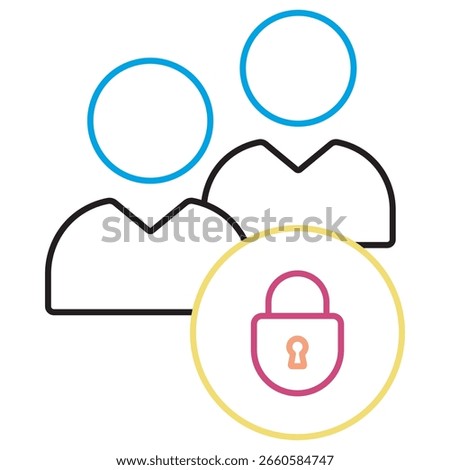 Least Privilege Access Icon, Enforcing Least Privilege Access for Maximum Security, Minimize Risk with Role-Based Least Privilege Strategies, vector
