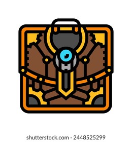 leather accessories steampunk vintage color icon vector. leather accessories steampunk vintage sign. isolated symbol illustration