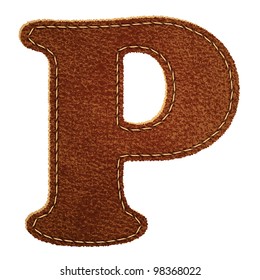 Leather Alphabet Leather Textured Letter P Stock Vector (Royalty Free ...